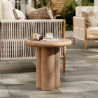 Modway - Tori Rond de 20 pouces Terrasse extérieure Béton Table d’appoint - Chêne-Table ronde de 20 pouces