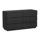 Manhattan Comfort - Commode double contemporaine moderne Chrystie 60" à 6 tiroirs - Noir-Disponible en naturel et noir
