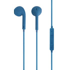 Basic Tech Écouteurs filaires avec contrôle du volume et microphone intégré - Bleu-Universel