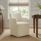 Modway - Cordelle Mélange de lin Chaise pivotante d’accent - Lin-Sellerie premium en mélange de lin