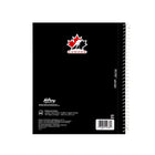 Hilroy - Cahier Hockey Canada à une feuille – 10 ½ po H x 8 ⅝ po l – Noir-Feuilles lignées format collège