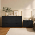 Manhattan Comfort - Table de nuit moderne Grace 28" à 2 tiroirs - Noir-10