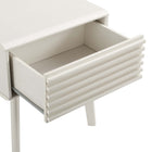 Modway - Render Table d’appoint, Blanc-Stratifié lisse à grain de bois