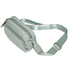 Nicci - Sac à bandoulière pour femme avec poche avant zippée - Vert-Poche extérieure zippée sur le devant