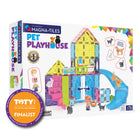 Magna-Tiles - Ensemble de construction magnétique Maison de jeu pour animaux de compagnie 50 pièces-Ce qui le rend unique: L’ensemble Maison de jeu pour animaux de compagnie MAGNA-TILES de 50 pièces est doté d’une pièce en forme de glissade, de portes doubles et de quatre adorables figurines d’animaux, offrant un jeu imaginatif sans fin aux enfants pendant qu’ils créent le paradis ultime pour leurs amis à quatre pattes