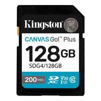 Kingston - 128 Go Canvas Go! Plus Carte mémoire SD-Transferts plus rapides jusqu’à 200 Mo/s1