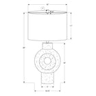 Monarch Specialties - Luminaire - 28 po H Lampe De Table - Résine Beige - Abat-Jour Ivoire / Crème - Contemporain-Dotée d'un interrupteur à bouton rotatif marche/arrêt pour une utilisation sans effort, cette lampe fonctionne avec une ampoule standard de 100 W (non incluse), alliant ainsi fonctionnalité et décoration à la mode
