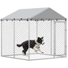 PawHut - Chenil pour chiens couvert 6,6 pi x 6,6 pi x 6,6 pi pour petits et moyens chiens-Une porte avec double verrouillage pour plus de sécurité  
