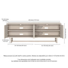 Hudson&Canal - Meuble TV Cutler pour téléviseurs jusqu'à 75" - Blanc aulne-8