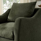 Modway - Somerset Mélange de lin Fauteuil - Sauge-Tissu tissé durable