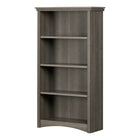 South Shore - Artwork - Étagère de rangement 4 tablettes - Érable cendré-Cette bibliothèque vous offre 2 tablettes ajustables et 2 fixes pour serrer vos livres et vos jeux. Chacune peut supporter un poids de 25 livres.