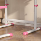 Qaba - Ensemble bureau et chaise pour enfants à hauteur réglable avec plateau inclinable - rose-Le dessous antidérapant maintient le bureau en équilibre et en place  
