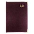 Brownline - 2026 Agenda hebdomadaire Executive - 8-3/16 po x 5-5/8 po - Couleurs assorties - Trilingue- Carte du monde en couleurs, calendrier de 8 mois sur chaque page double