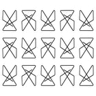 JAM Paper - Pinces papillon colourées - pinces à papier noires - paquet de 15-Quantité : 15 clips par boîte