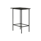 Monarch Specialties - 2325 Bar Maison - 24 po X 36 po /Marbre Gris/Metal Charbon-Rehaussée des pieds robustes en métal brun foncé pour un look contemporain