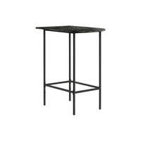 Monarch Specialties - 2325 Bar Maison - 24 po X 36 po /Marbre Gris/Metal Charbon-Rehaussée des pieds robustes en métal brun foncé pour un look contemporain