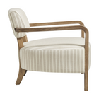 Modway - Zinnia Tissu rayé rembourré Chaise d’accent - Avoine-Épingles de pied non marquées