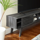 Modway - Render Centre de divertissement 70 po Meuble TV, Fusain-Quatre compartiments de stockage multimédia