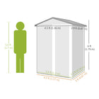 Outsunny - Remise de jardin extérieure 4,5 pi x 3 pi, gris clair-Offre un espace de rangement généreux sur une petite surface, maintenant votre jardin bien ordonné 
