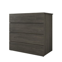 Nexera - Commode James 4 tiroirs, Gris écorce-4 tiroirs de rangement pratique pour vos vêtements et effets personnels