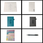 Wamaco - Collection Passionate Planner Pineapple - Agenda bleu sarcelle, journal gris, autocollants, bloc-notes, bloc-notes hebdomadaire, stylo-Compact - Le journal et l'agenda de ce set sont tous deux à couverture rigide et suffisamment petits pour se glisser dans la plupart des sacs ou des porte-monnaie. Ils sont donc parfaits pour les personnes en déplacement.