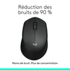 Logitech - Souris sans fil Silent Plus M330, noir-Conçue pour la main droite