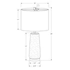Monarch Specialties - Luminaire - 29 po H Lampe De Table - Résine Grise - Abat-Jour Ivoire / Crème - Moderne-Munie d'un câble transparent de 5 pieds, placez cette lampe polyvalente sur une table d'extrémité ou latérale, une table de chevet ou de nuit pour une source d'éclairage à la fois élégante et pratique