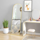 HOMCOM - Miroir pleine longueur - 50 po l x 161,5 po H - or-Matériau : Alliage d'aluminium, verre trempé 