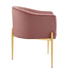 Modway - Savour Touffe Performance Velvet Chaises d’accent Ensemble de 2 - Rose poussiéreuse-Capacité du poids de la chaise : 300 lbs.