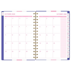 Hilroy - Agenda de poche hebdomadaire et mensuel Mahjong de 15 mois - 6-3/8 po H x 6-1/4 po l - Violet - Bilingue-Chaque mois s’étend sur une double page et comprend des cases quotidiennes non lignées pour une planification flexible