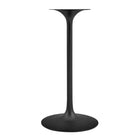 Modway - Lippa Rond de 28 po Faux marbre Bar Table, Noir Blanc-Tampon feutre non marquant