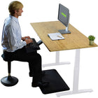 Uncaged Ergonomics - 60 po Rise Up Bureau assis-debout électrique à hauteur réglable - Bambou/Blanc-Finition haut de gamme