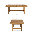 Modway - Eleni 41 po Terrasse extérieure Bois de teck Table basse - Naturel-Cadre en bois de teck