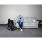 BIOS Living - Fauteuil Roulant Phoenix 45,5cm-Siege rembourre en PVC avec pochette de rangement a l'arriere
