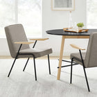 Modway - Vista Fauteuil à manger - Sable-Siège et dossier rembourrés en tissu