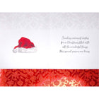Rosedale - Cartes de souhaits Noël Gold / Enveloppes - 5-1/2 po x 8 po - Bonnet du Père Noël - Paquet de 6-Imprimées sur un papier de qualité non couché