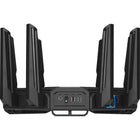 ASUS - Routeur de jeu extensible ROG Rapture GT-BE98 Pro Edition 20 Quad-bande WiFi 7 AiMesh-Les antennes externes à double alimentation de pointe améliorent la couverture en offrant une efficacité élevée et une puissance de signal considérablement accrue
