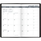 AT-A-GLANCE - Agenda de poche mensuel de deux ans 2025-2026 - 6 1/8 po H x 3 1/2 po l - Noir - Anglais-Un mois sur deux pages
