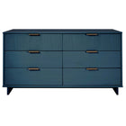 Manhattan Comfort - Granville commode double large moderne 55,04 po - bleu minuit-Moderne-contemporain avec une touche de glamour - commode double large pour chambre