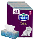 Royale - Mouchoirs Velour à 3 épaisseurs - 82 mouchoirs/boîte - Paquet de 48-Vous pouvez compter sur le nouveau mouchoir Velour doux Royale à 3 épaisseurs pour apporter une couche supplémentaire de confort (et de résistance) à chaque situation. Avec trois couches de protection ultime, c’est le choix parfait pour toute la famille