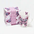 Oscardo - Tasse porcelaine « Célébration de la vie » de Francis Dick - 295 ml-Tasse en porcelaine à forme élancée - Contient 295 ml / 10 oz, idéale pour le café, le thé et les boissons chaudes