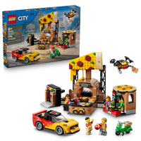 LEGO - My City La pizzeria et ses véhicules de livraison-Pizzeria LEGO City avec 3 véhicules de livraison pour les enfants de 6 ans et plus
