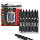 Sharpie - Marqueurs créatifs Sharpie, Tons chauds, marqueurs acryliques à base d’eau, pointe fine - Paquet de 12-Marqueurs créatifs avec une encre semblable à de la peinture qui ne passe pas à travers le papier