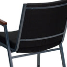 Flash Furniture – Chaise empilable robuste à revêtement noir à motifs et rembourrage de 3 po Hercules, avec accoudoirs, 4/pqt-Quantité de pile: 12