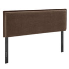 Modway - Camille Mélange de lin rembourré Tête de lit Queen size - Cacao-Mélange de lin tissé
