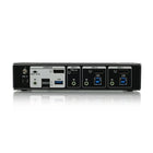 IOGEAR - Commutateur KVM USB-C et DisplayPort 4K à 3 ports avec alimentation-Conforme DisplayPort 1.2 ; Conforme à la norme HDCP 1.4