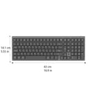 BlueDiamond - Clavier sans fil mécanique profil bas taille complète - disposition française, gris-Disposition Efficace: Toutes vos touches essentielles, y compris les raccourcis, sont disposées dans un espace compact et peu encombrant