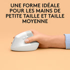 Logitech - Lift pour Mac Souris Ergonomique Verticale sans Fil - Bluetooth - Blanc-Certifiée neutre en carbone : l'empreinte carbone de Lift for Mac a été réduite à zéro