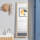 HOMCOM - Miroir rectangulaire pleine longueur - 21 po l x 64 po H - marron-Matériau : PS, verre trempé 