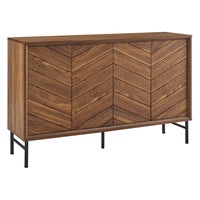 Modway - Harper Chevron Buffet - Noyer-Buffet contemporain